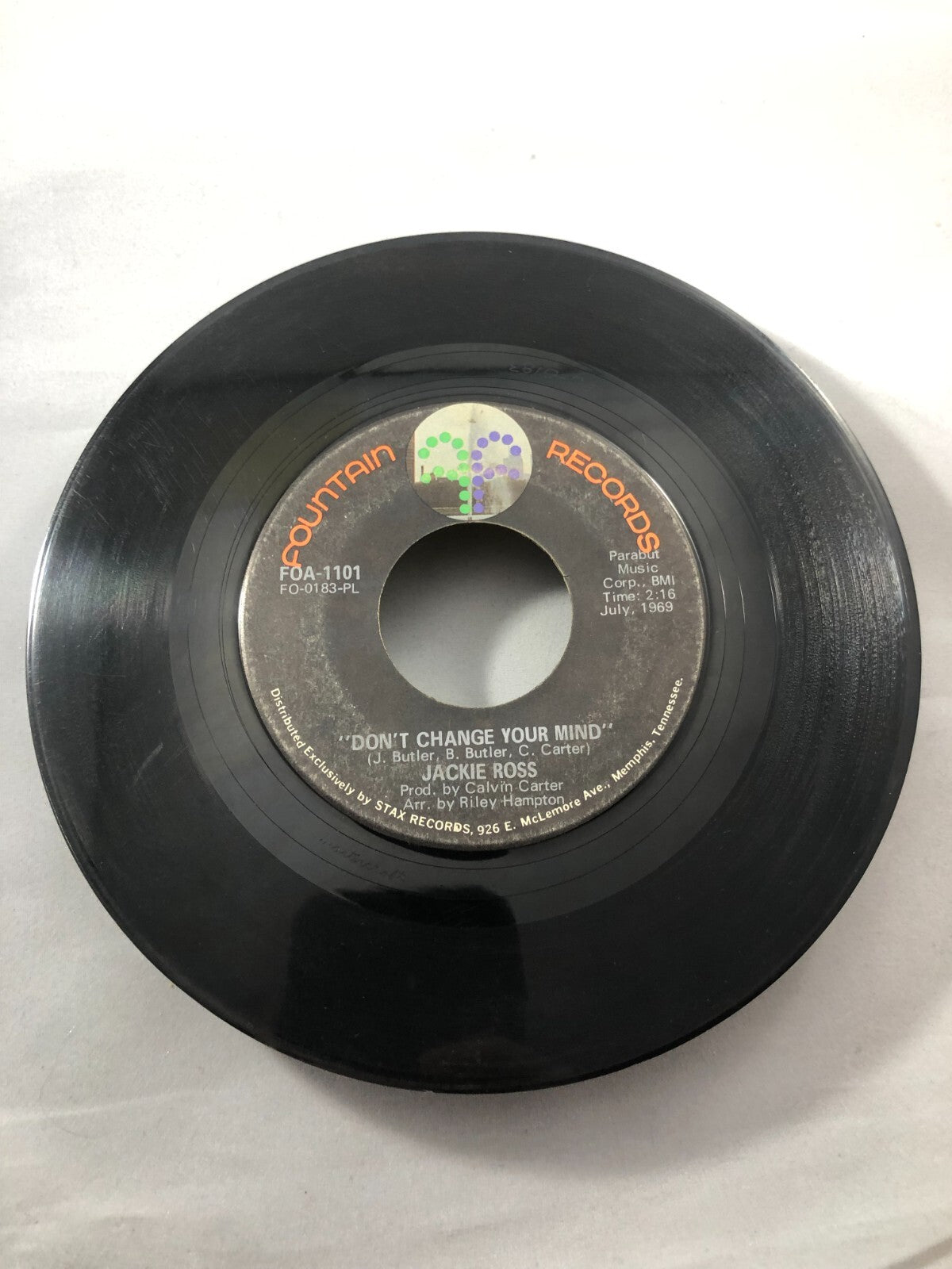 Jackie Ross – Don't Change Your Mind / Who Could Be Loving You 45 RPM RECORD G