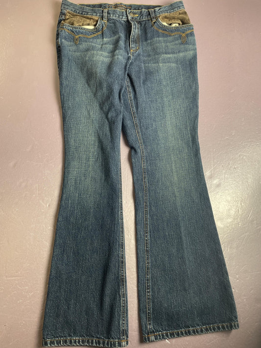 Lauren Jeans Co Jeans Womens 12 Blue Mid Rise Bootcut 100% Cotton Denim Casual