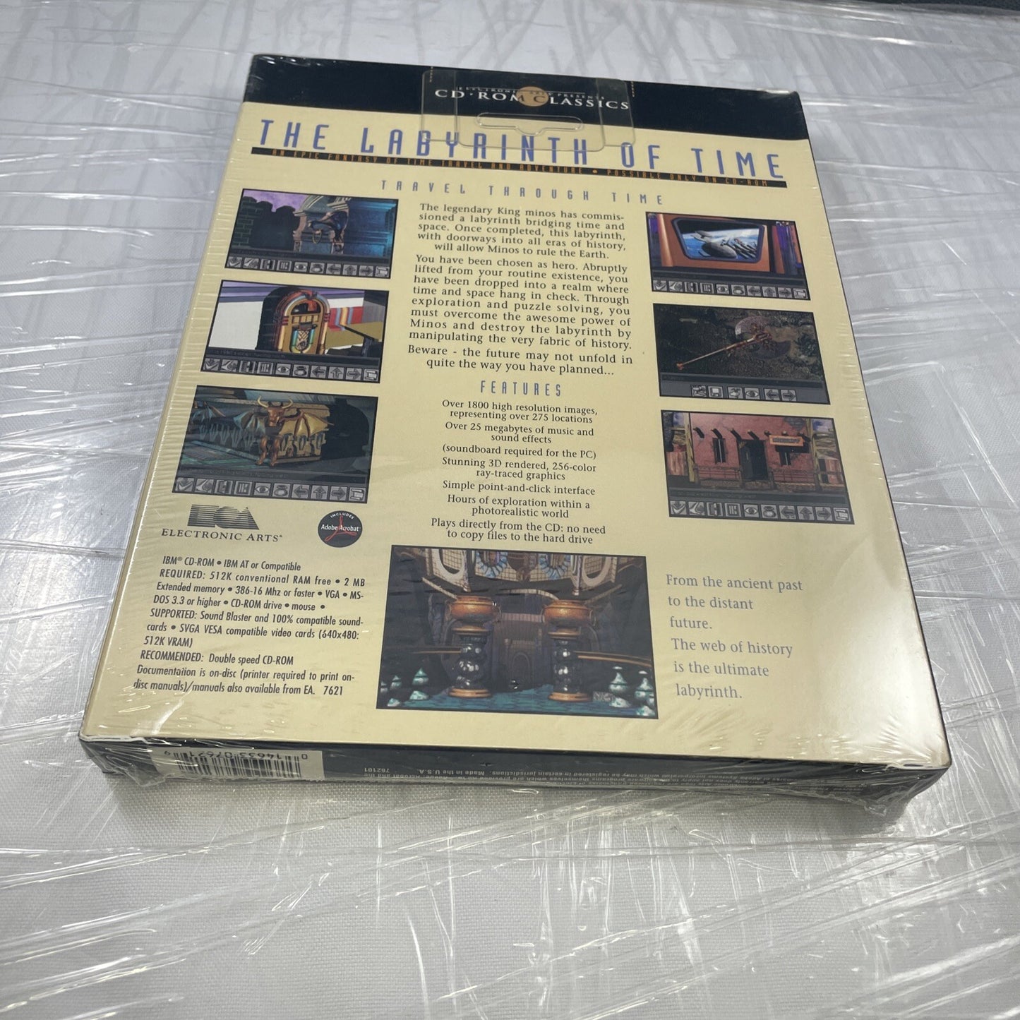 The Labyrinth Of Time (PC, 1993, CD-ROM) Medium Box Game New Factory Sealed