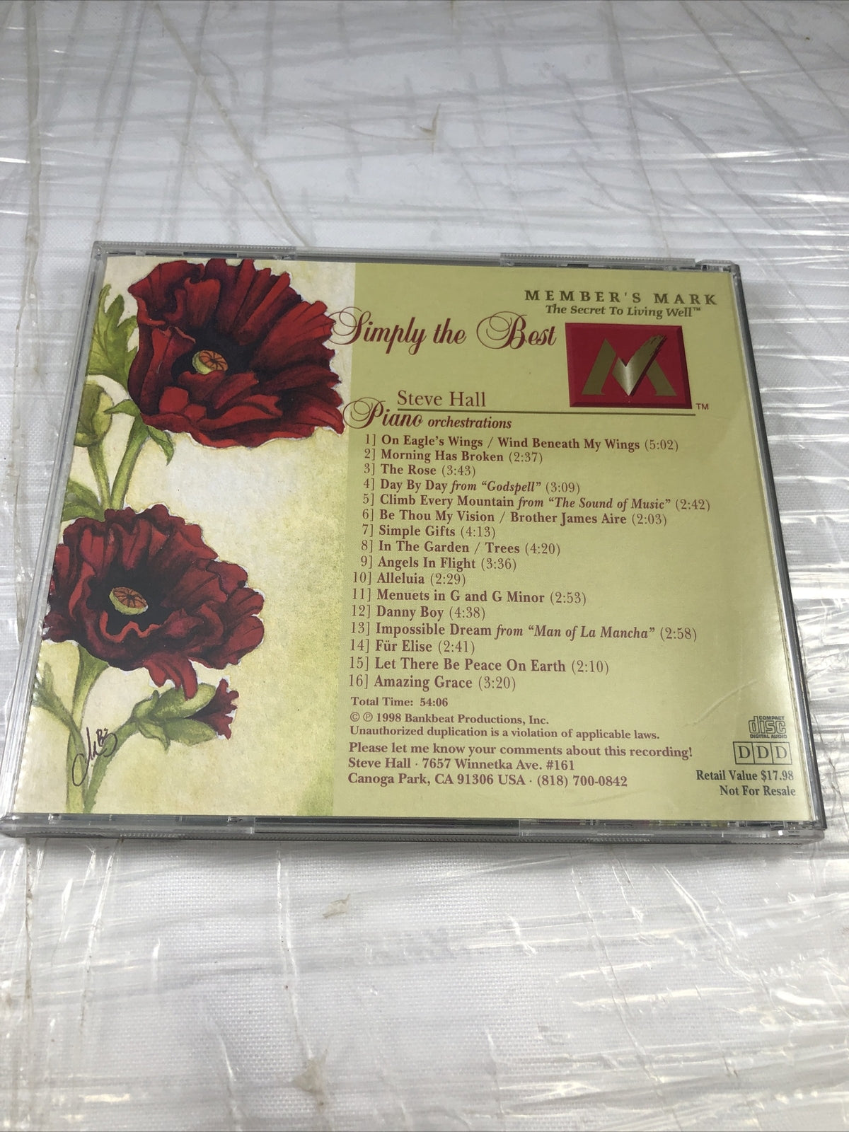 Member's Mark: The Secret To Living Well Simply the Best CD Steve Hall Used
