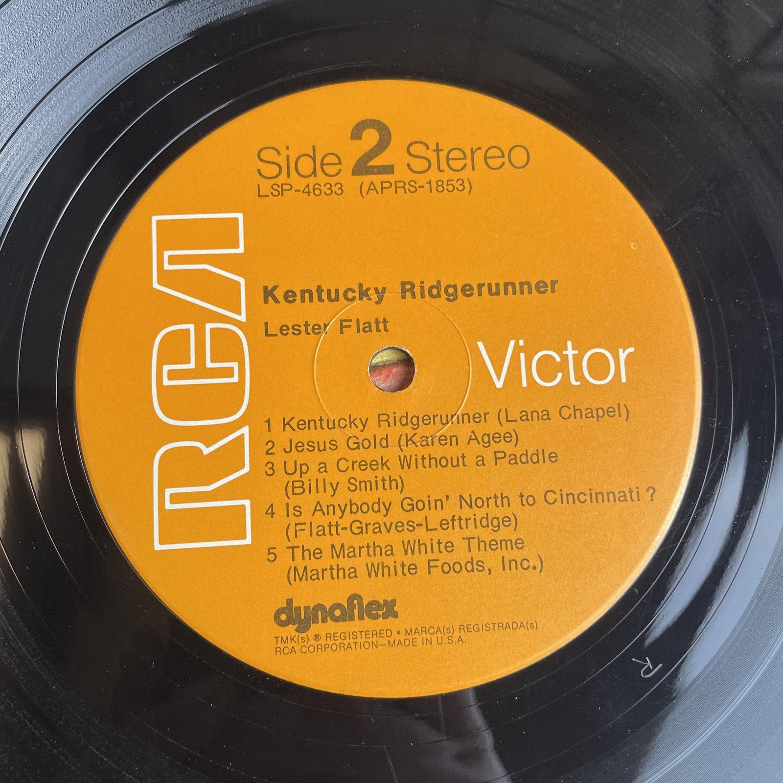 Vintage Lester Flatt Kentucky Ridgerunner 12" Vinyl LP 1969 RCA Victor Country