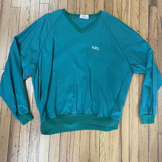 Vintage Kool Windbreaker Pullover Mens XL Green Nylon The Kool Challenge 90s