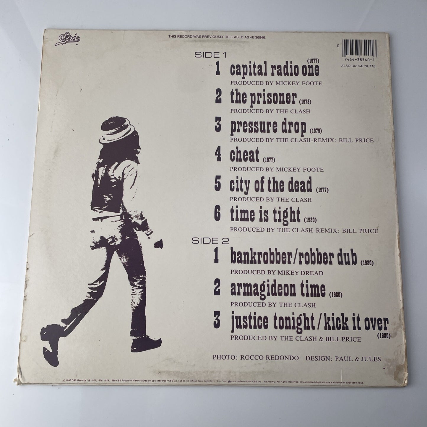 The Clash ‎– Black Market Clash - Epic ‎– PE 38540 - 1983 - LP - VG