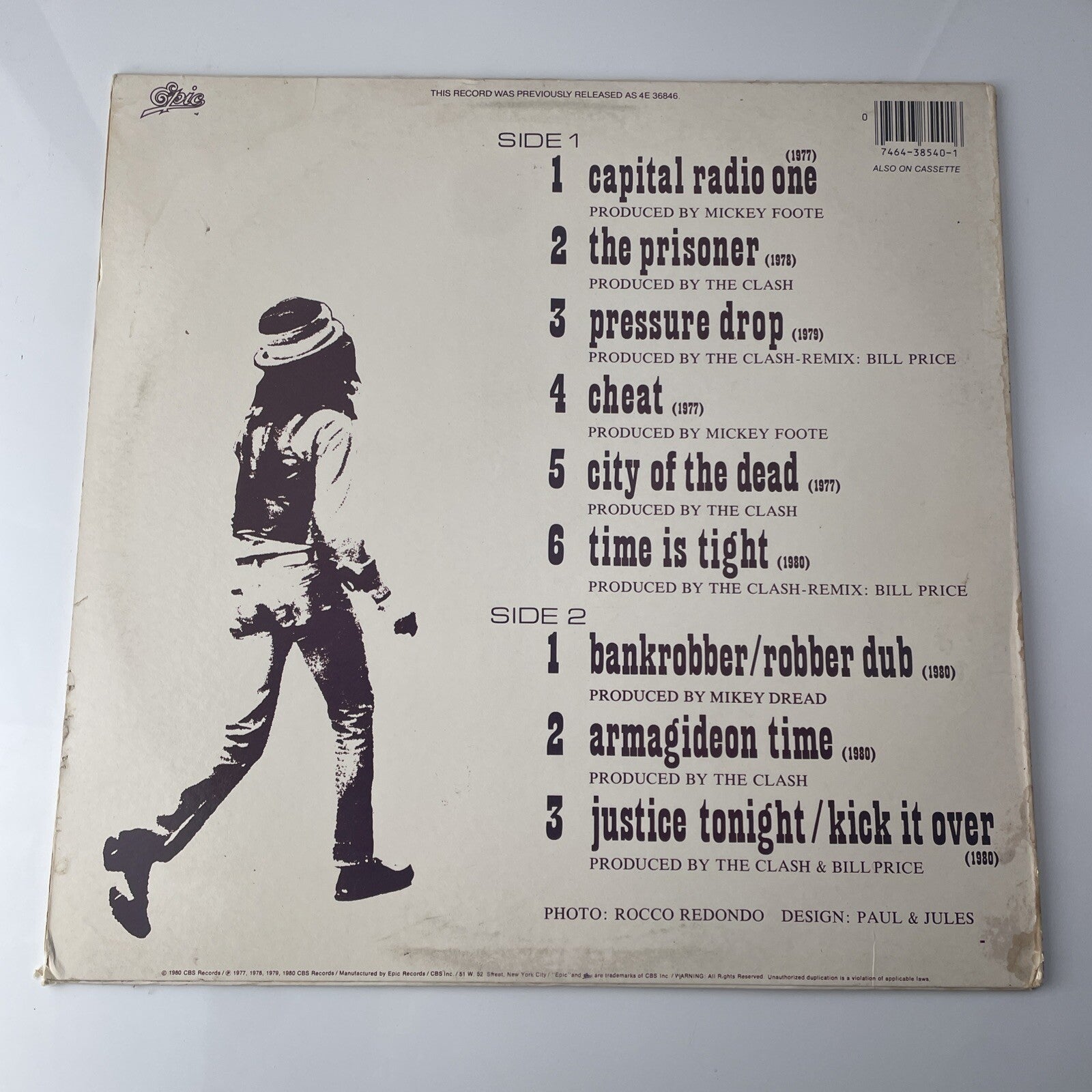 The Clash ‎– Black Market Clash - Epic ‎– PE 38540 - 1983 - LP - VG