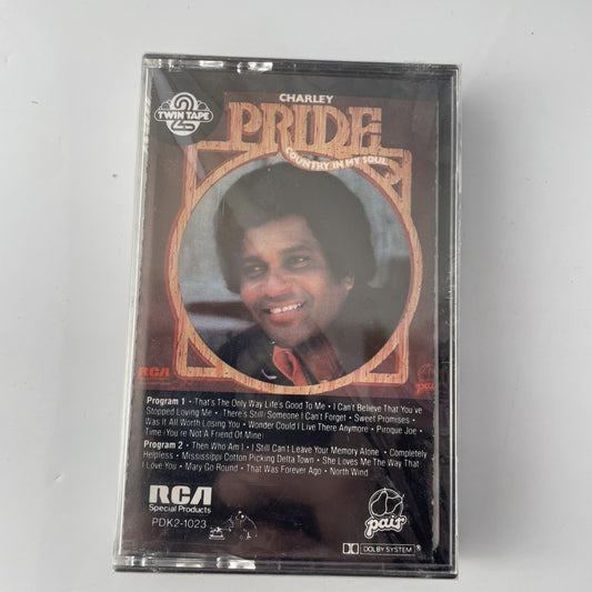 Rare Sealed New Charley Pride Cassette Country In My Soul Pair Twin Tape
