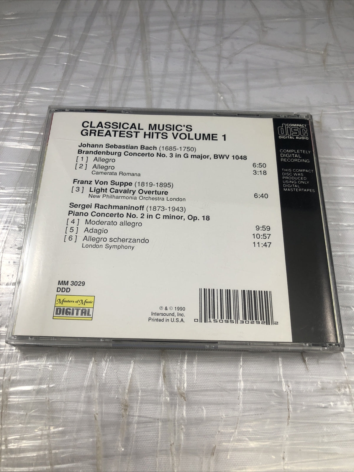 Classical Music's Greatest Hits Volume 1 [CD] ROSSINI, BRAHMS, & TCHAIKOVSKY 