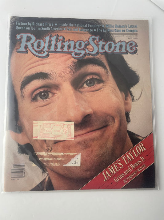 Rolling Stone Magazine James Taylor Cover June 11 1981 Illustrated