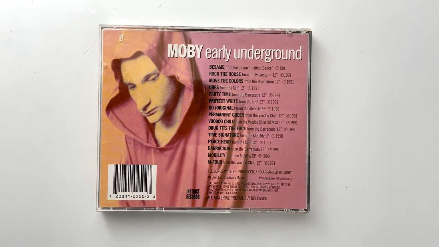Moby - Early Underground CD 1993 Compilation Electronic Instinct Records