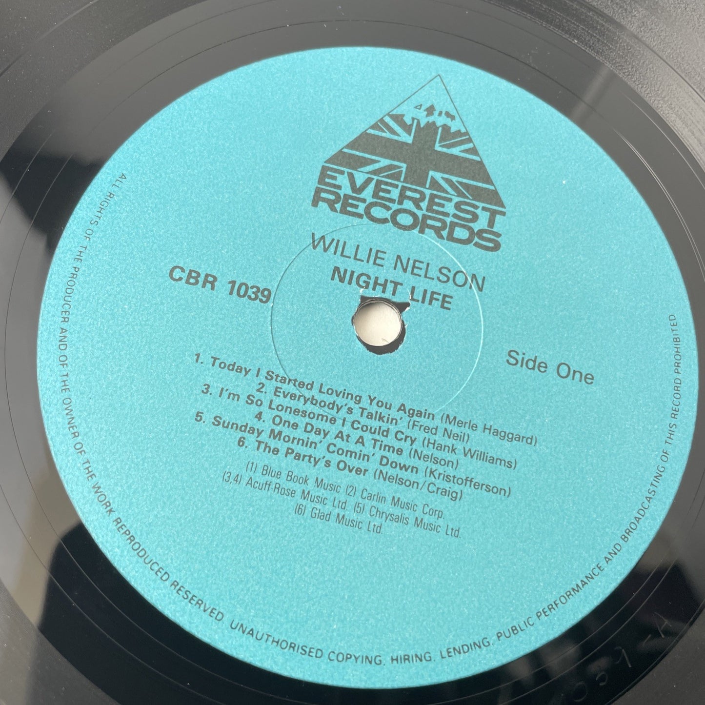 Willie Nelson Night Life (Vinyl LP, 1984 Everest Records CBR 1039) Sleeve Unglue