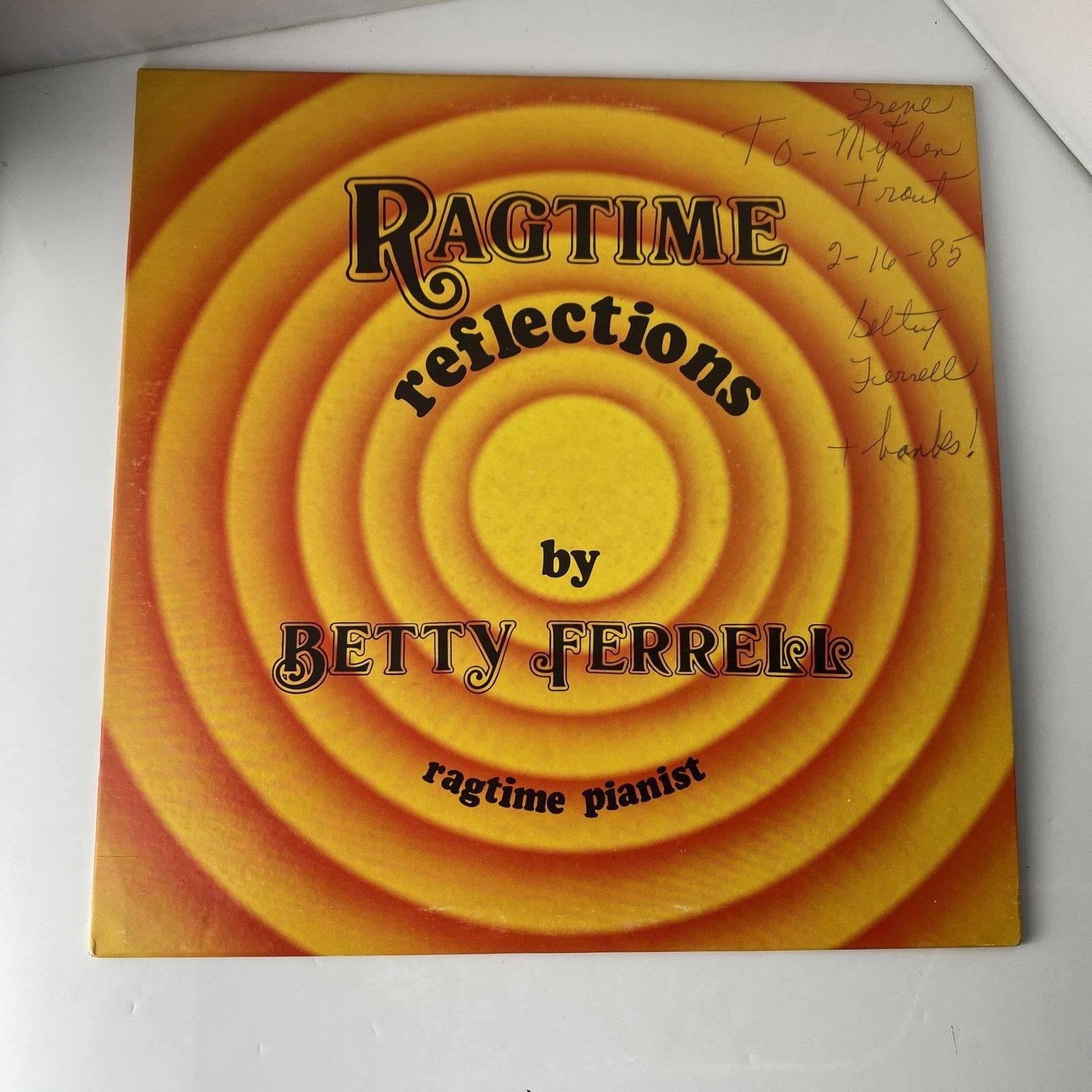 Vintage Betty Ferrell Ragtime Reflections 12" Black Vinyl LP Ragtime Jazz Piano