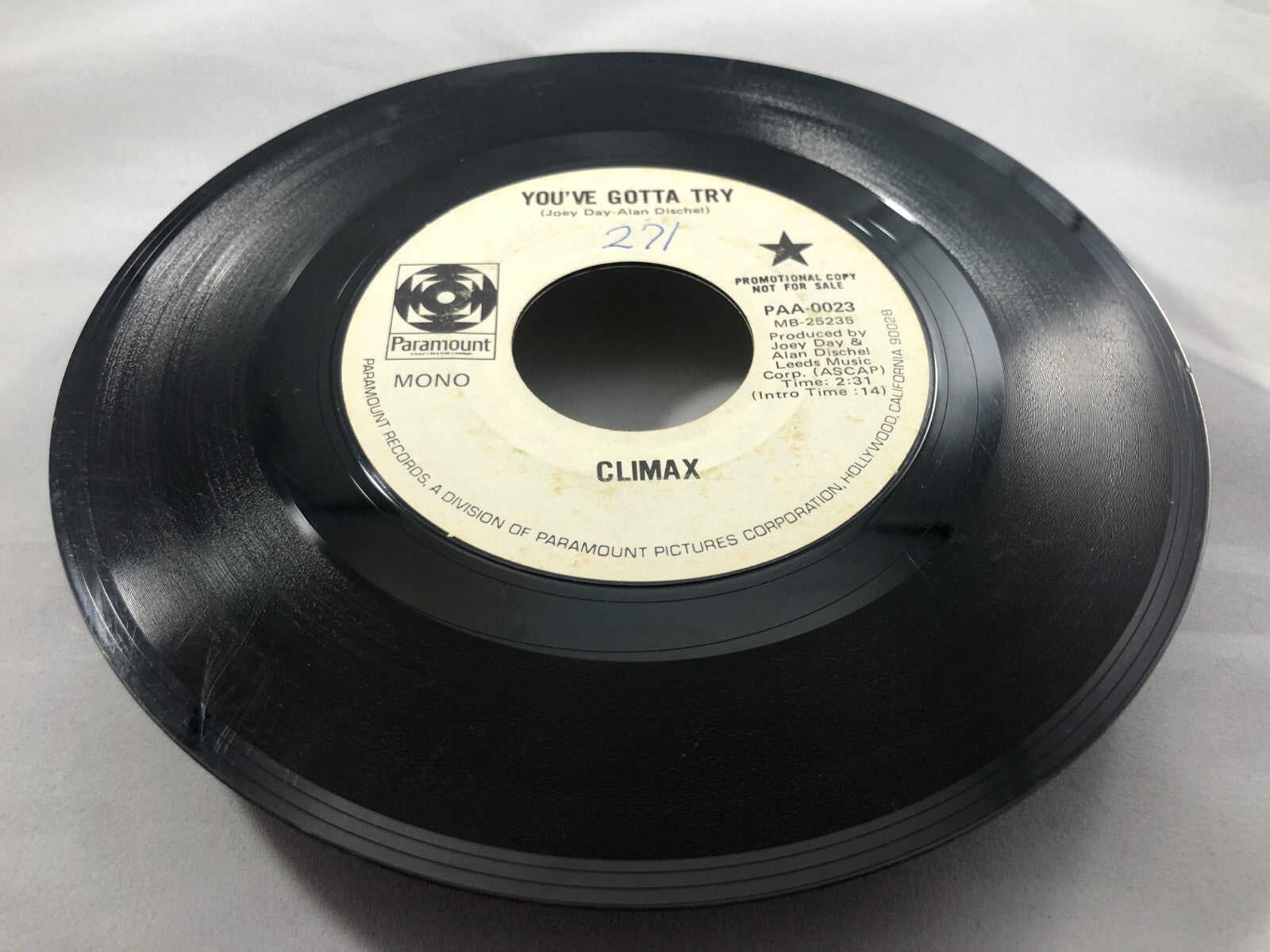 Climax Blues Band 45 RPM -You've Gotta Try / Friendship - Paramount VG See pics