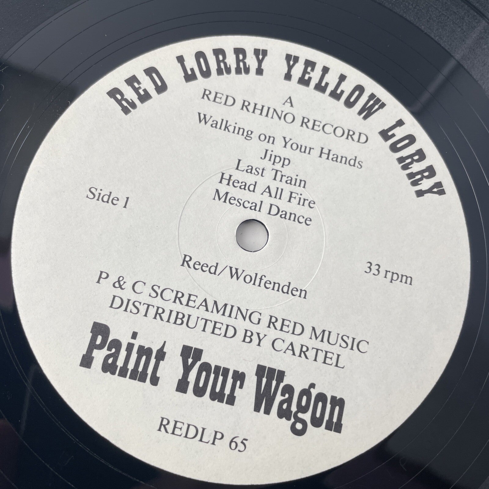  ‎RED LORRY YELLOW LORRY Paint Your Wagon 1986 RedLP 65  GOTH made in UK  NM 
