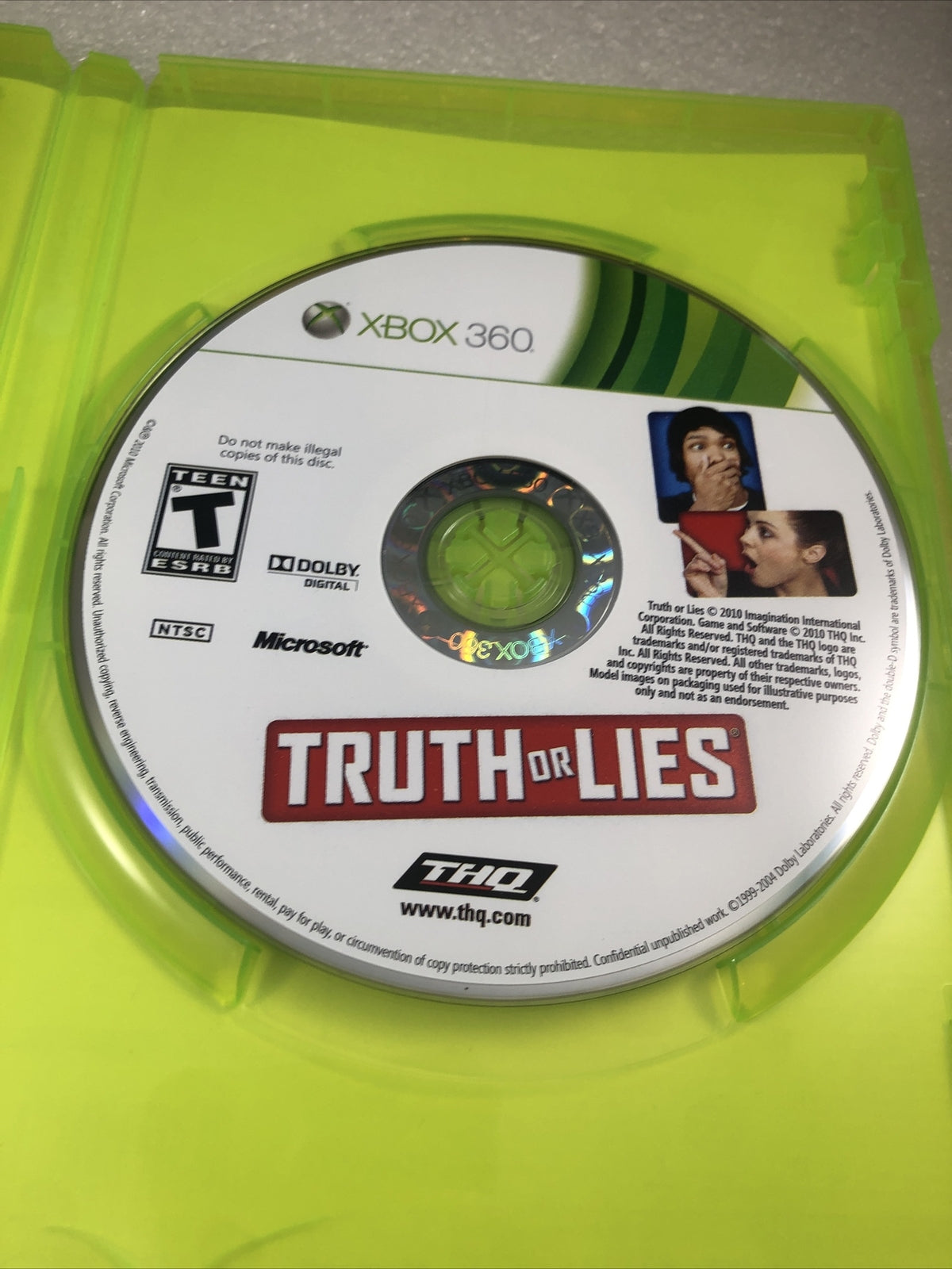 Truth or Lies (Microsoft Xbox 360, 2010) Complete Tested Obscure Game