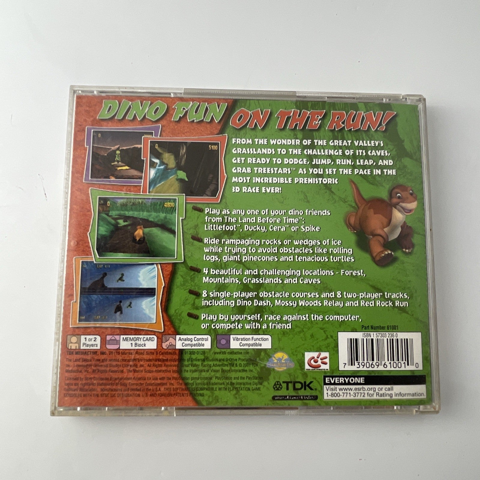 The Land Before Time: Great Valley Racing Adventure (PS1, 2001) CIB w/ Manual