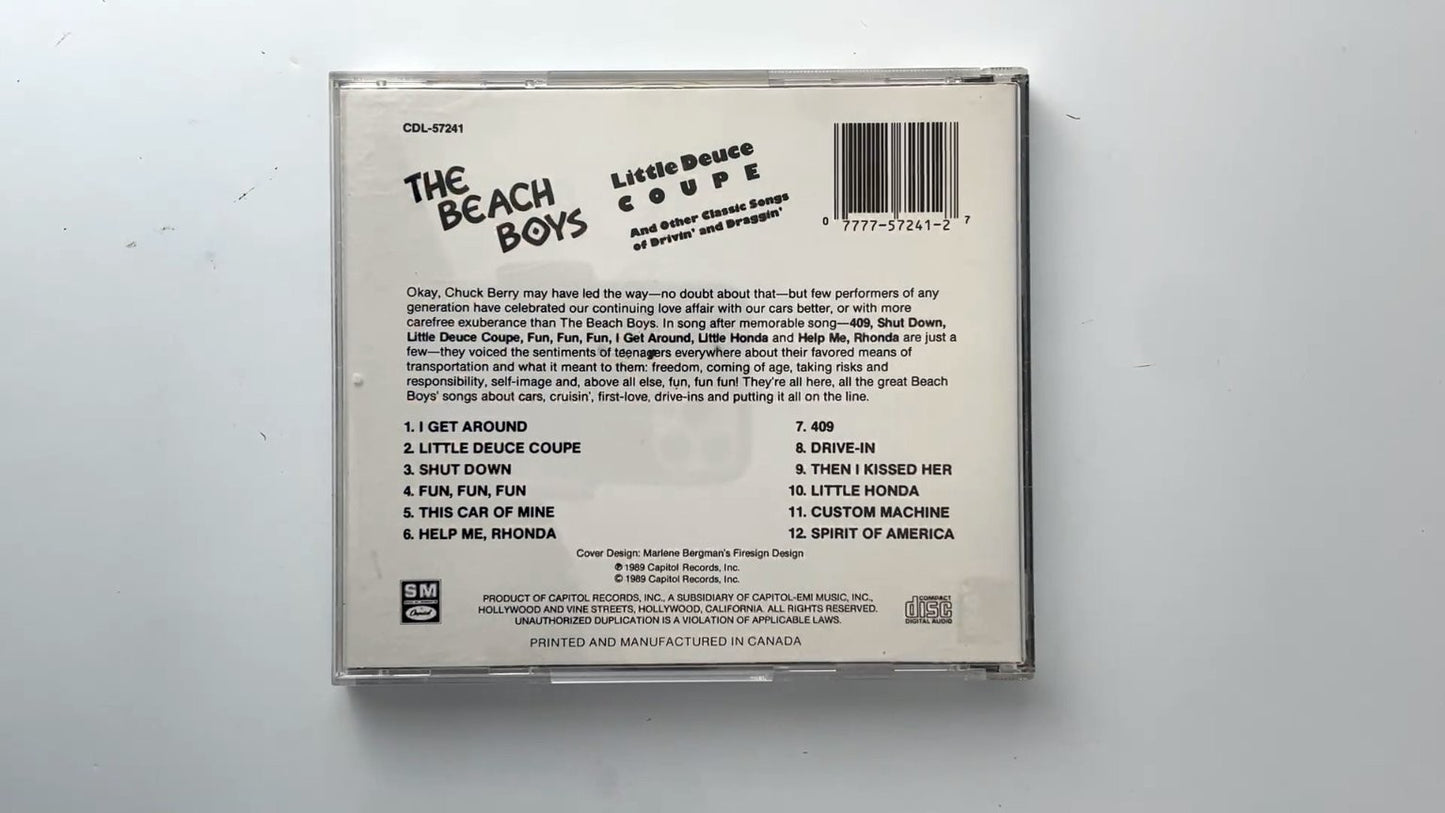 The Beach Boys - Little Deuce Coupe CD 1989 Classic Rock Capitol