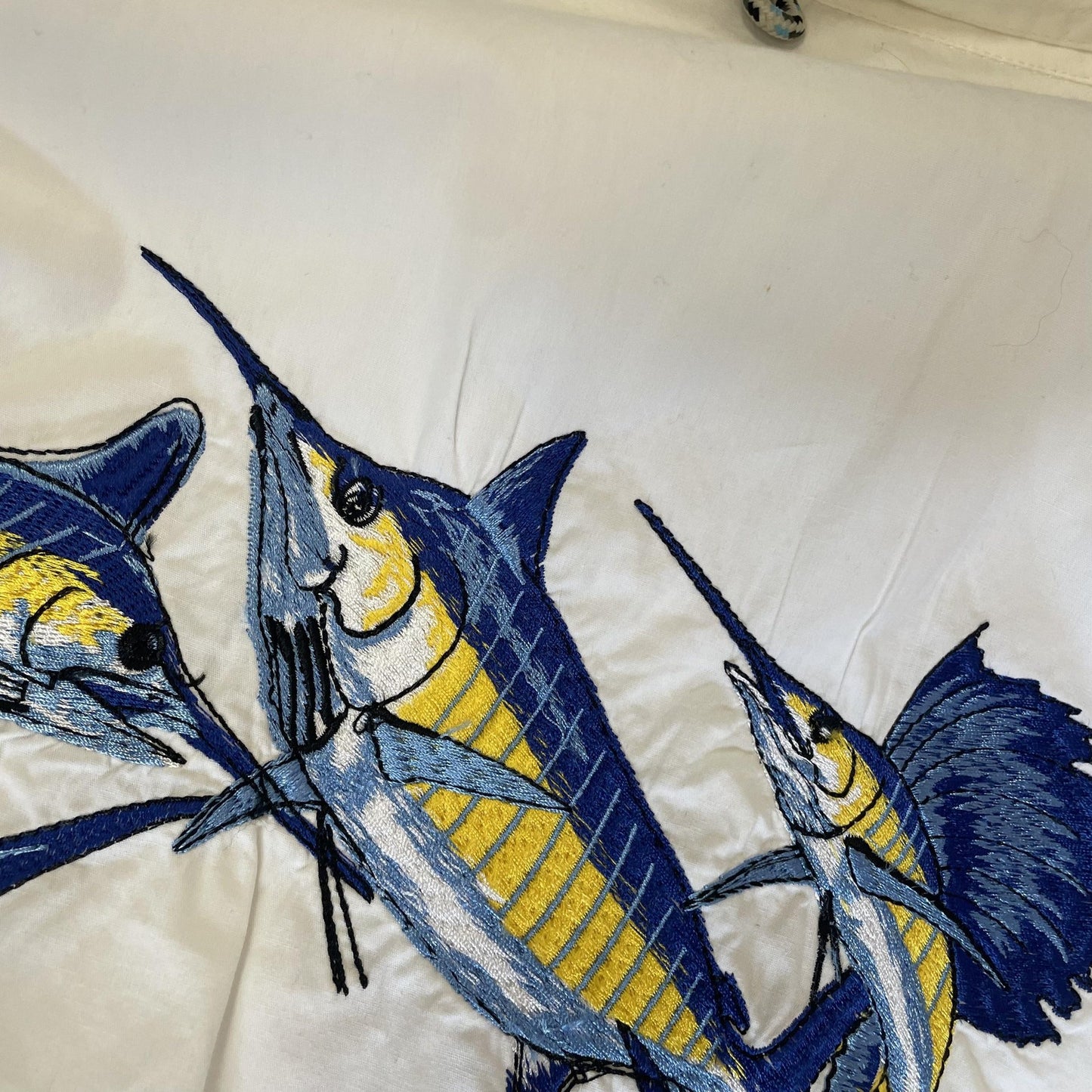 Cottonseed Shirt Mens XL Fishing Sailfish Embroidery Outdoor Vent Mesh Performan