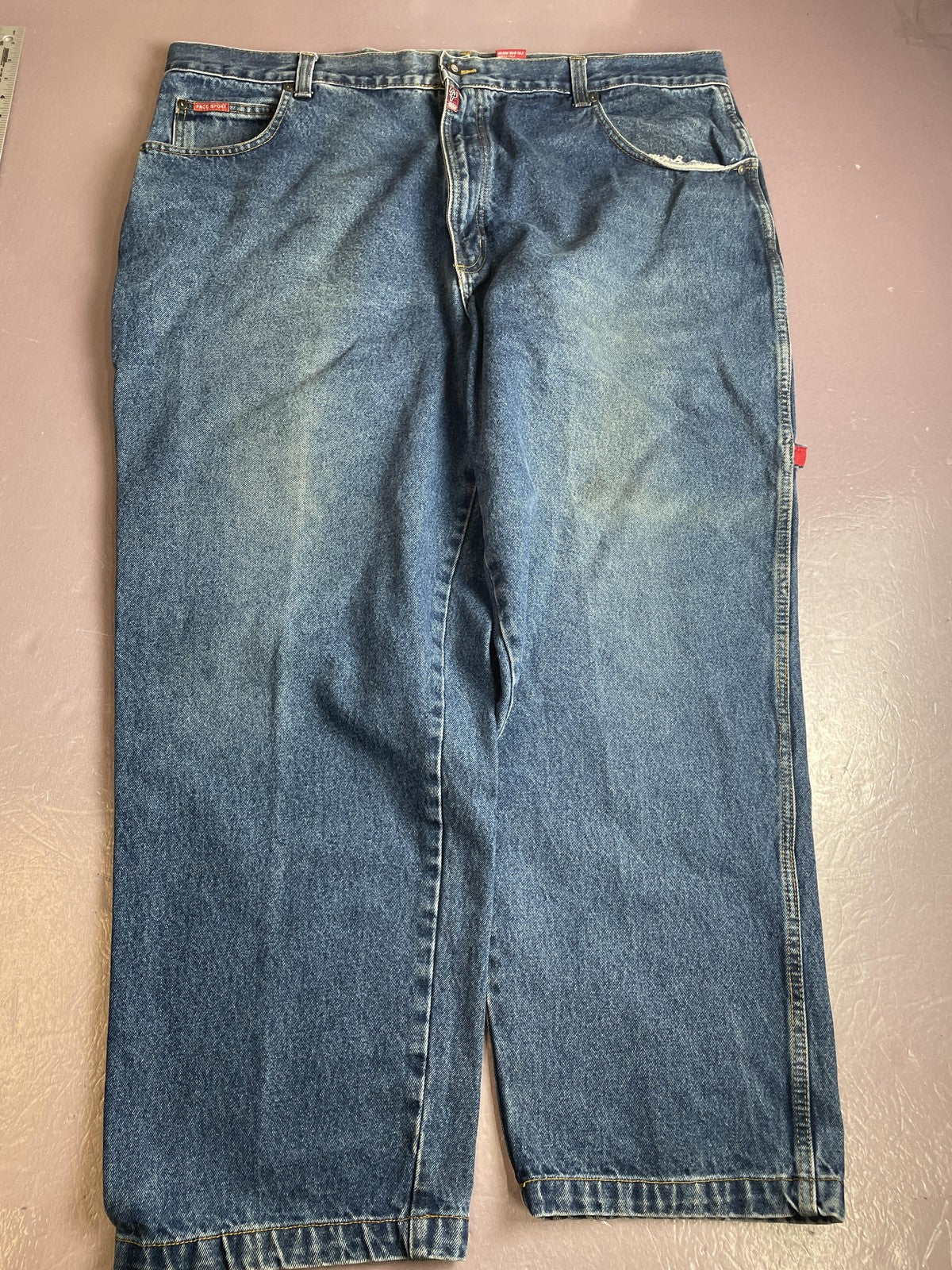 Paco Jeans Jeans Mens 46x30 Blue Wide Leg Relaxed Medium Wash Denim Pants Casual