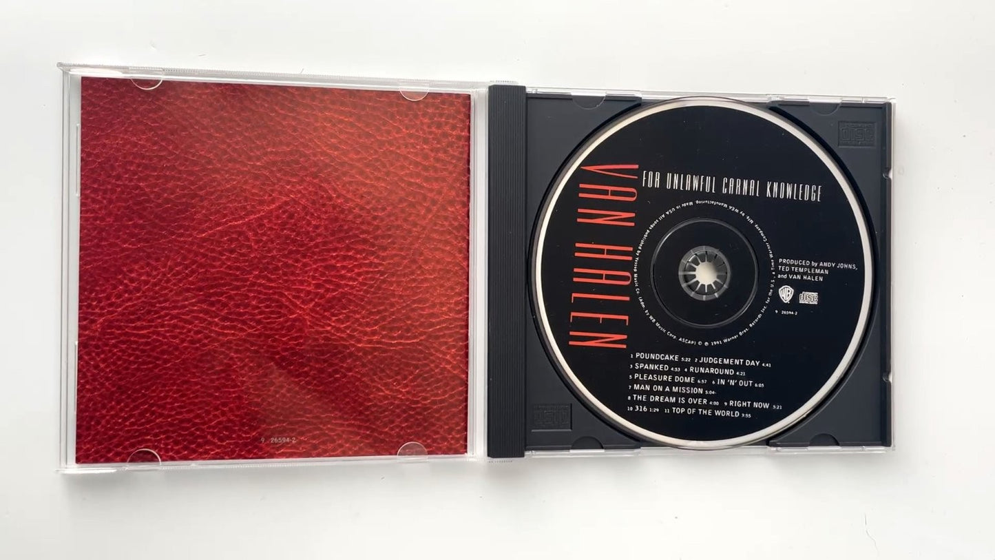 Van Halen - For Unlawful Carnal Knowledge CD 1991 Rock Warner Bros.