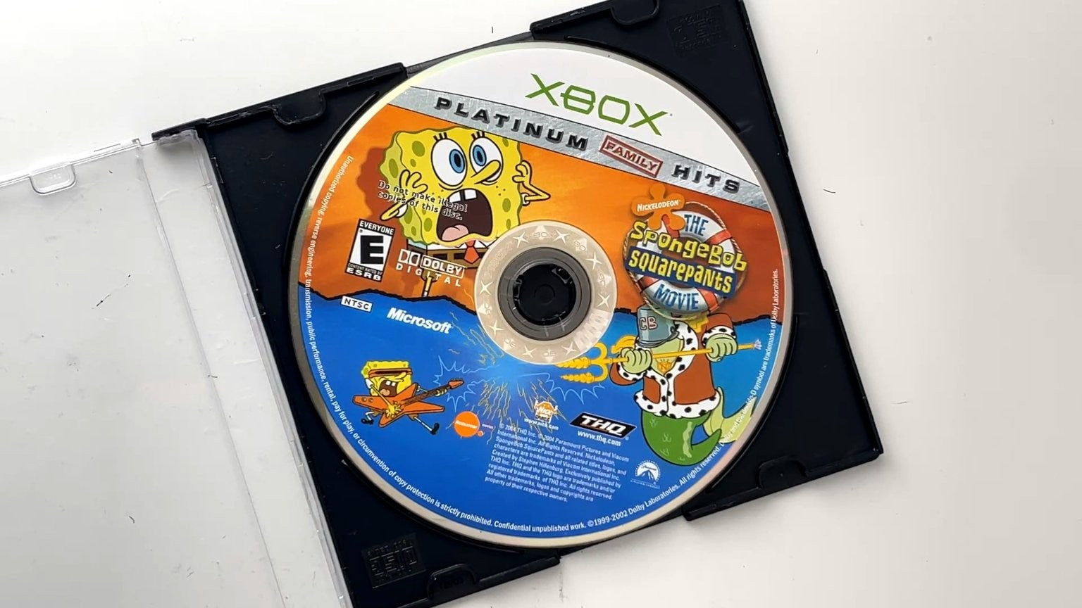 SpongeBob SquarePants The Movie Platinum Family Hits Xbox Video Game DISC ONLY