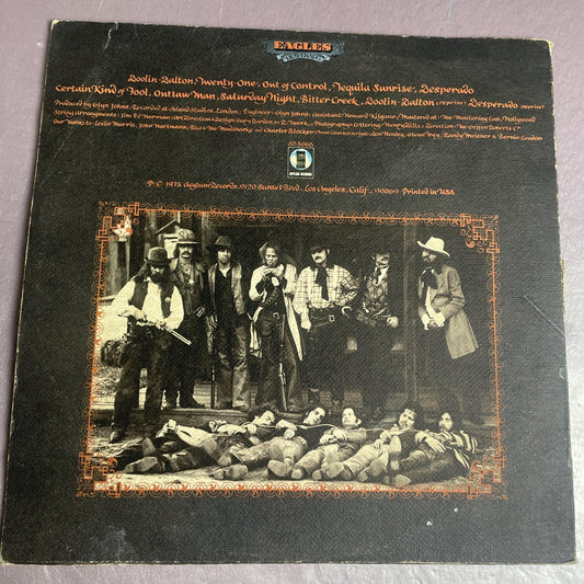 Vintage Eagles Desperado 12" Black Vinyl LP 1973 Asylum Country Rock Album