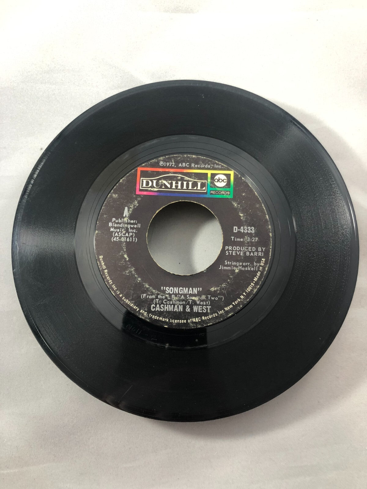 CASHMAN and  WEST - if you were a rainbow/ songman ABC DUNHILL VG F124A