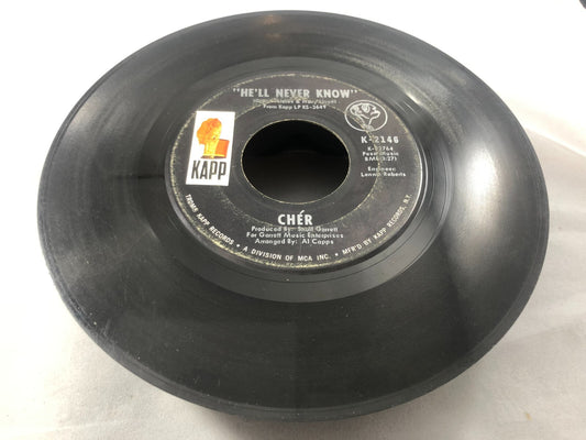 Cher He’ll Never Know Gypsys Tramps and Thieves 45 Record Kapp G+