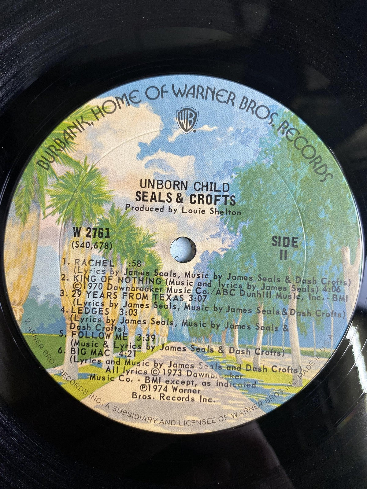 Vintage Seals & Crofts Unborn Child 12" Vinyl LP 1974 Warner Soft Folk Rock