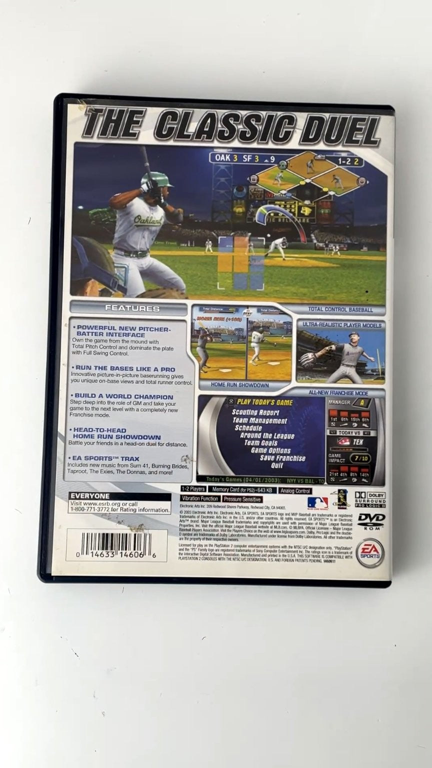 MVP Baseball 2003 PlayStation 2 Video Game Multiplayer EA Sports NO MANUAL TESTD