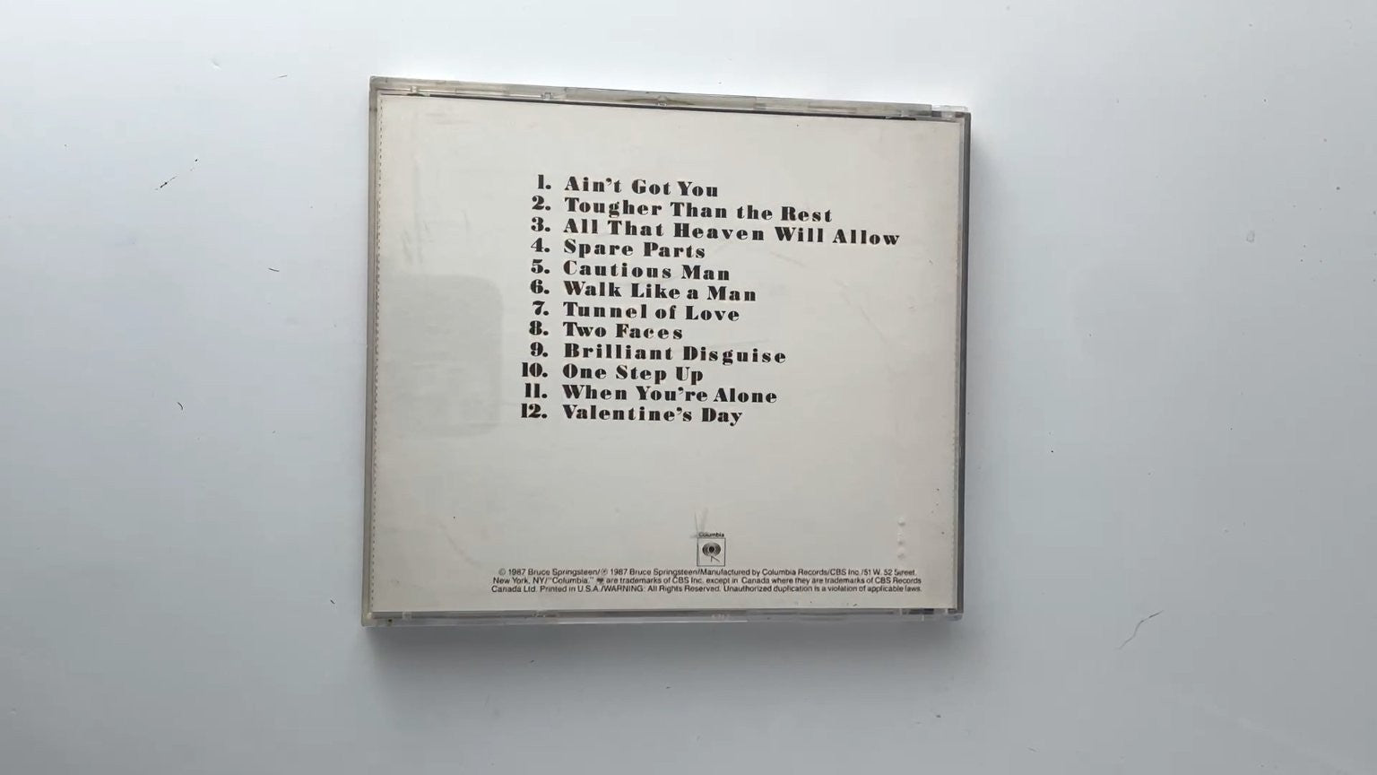 Bruce Springsteen - Tunnel of Love CD 1987 Columbia Rock Pop