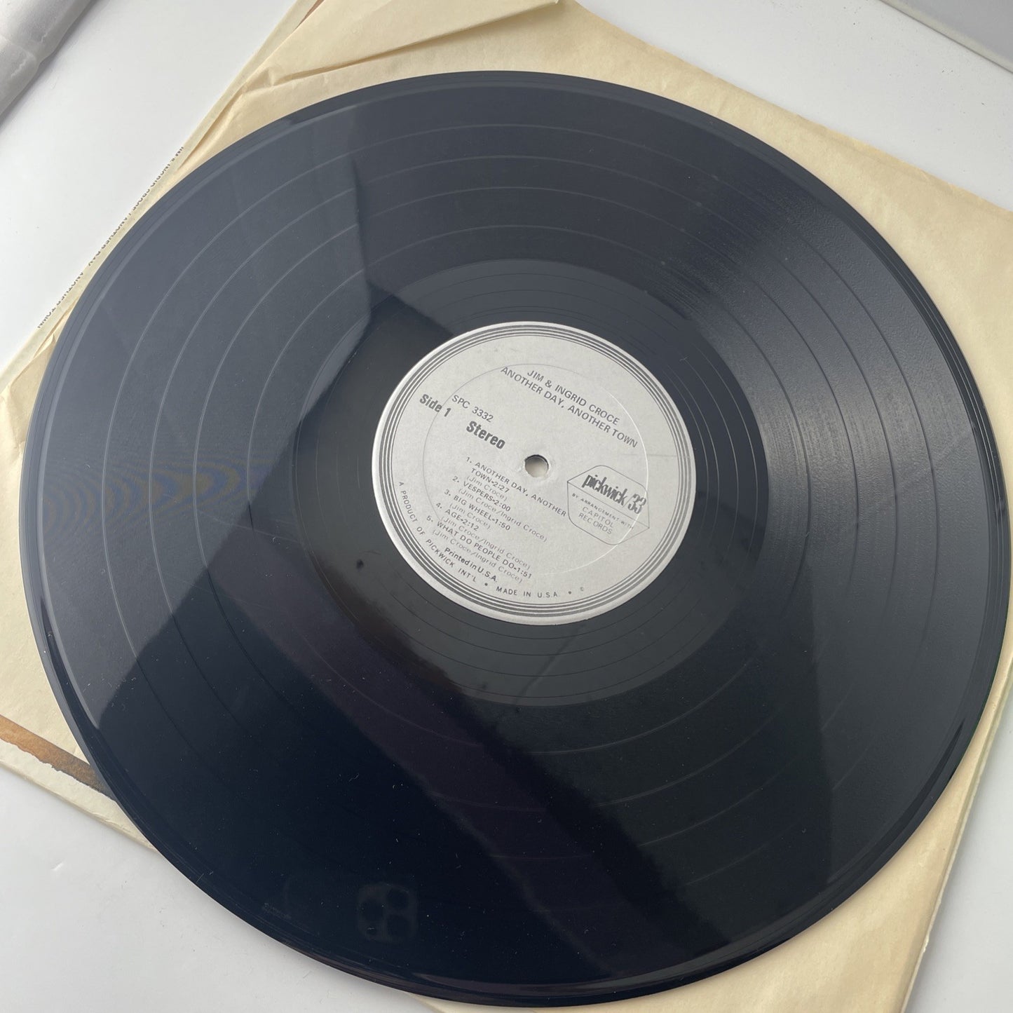 Jim & Ingrid Croce - Another Day Another Town  - 1974  - SPC 3332 - POP ROCK