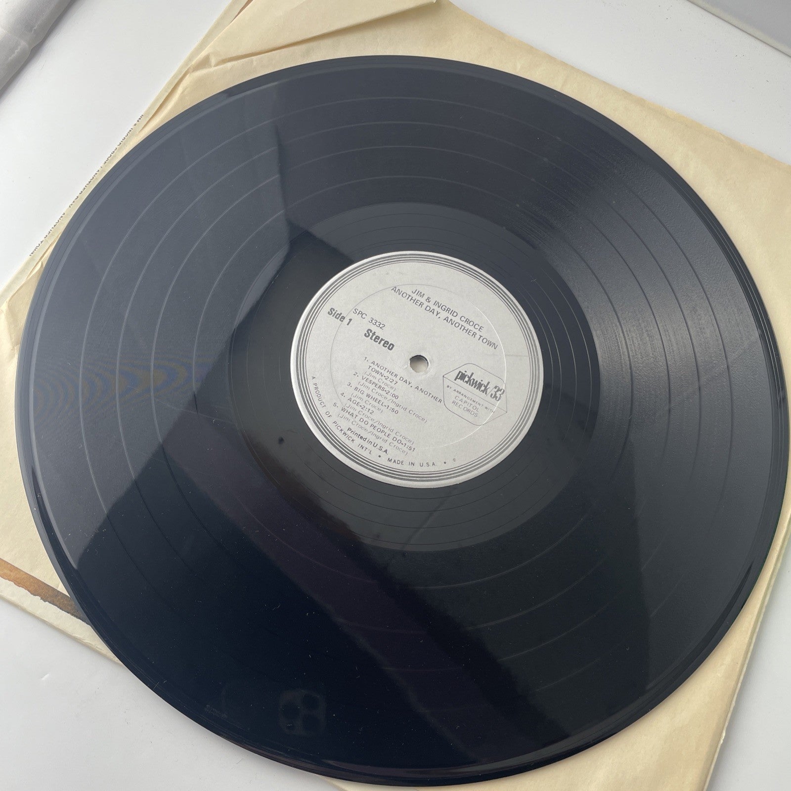 Jim & Ingrid Croce - Another Day Another Town  - 1974  - SPC 3332 - POP ROCK