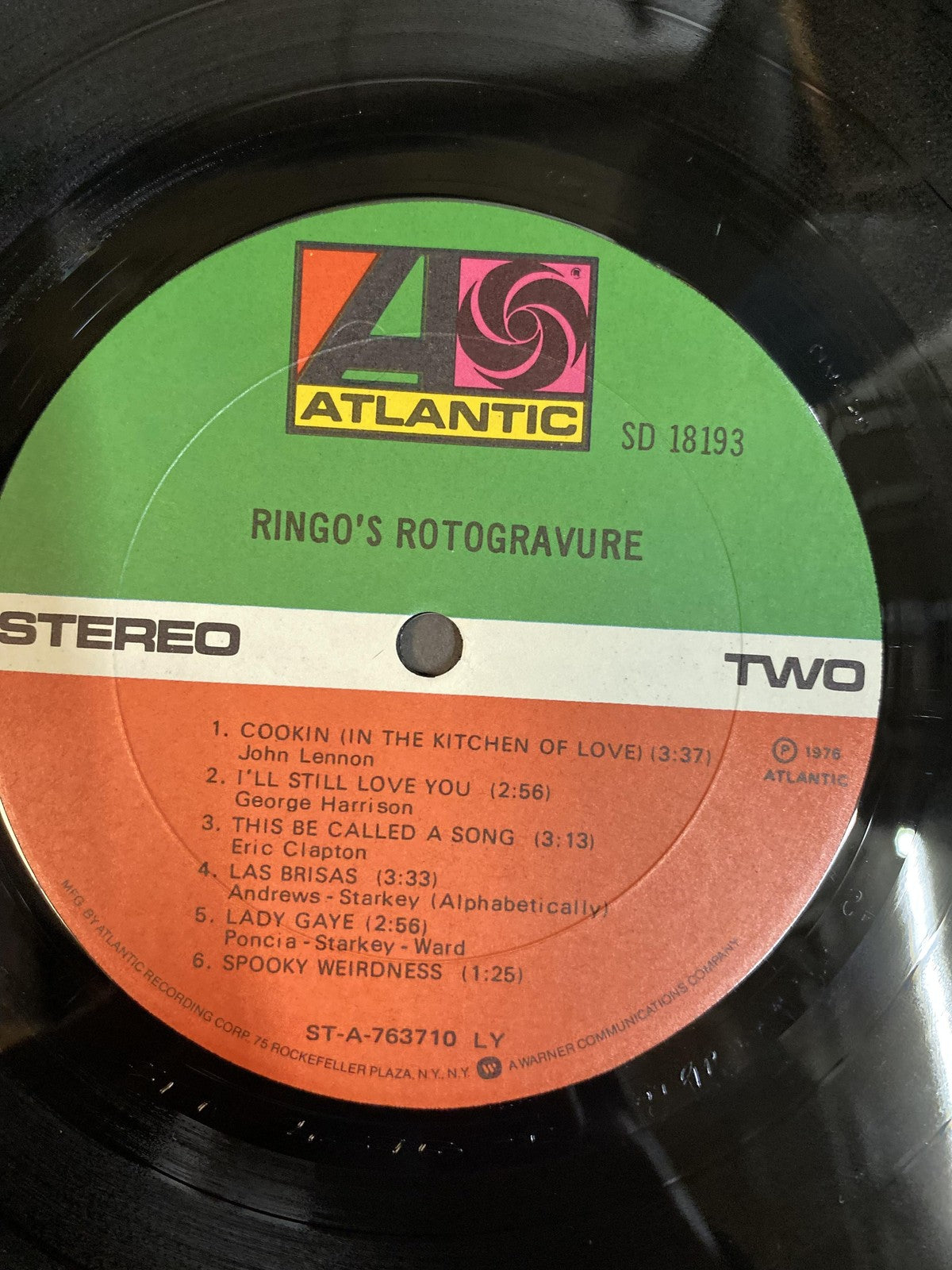 Vintage Ringo Starr Ringo's Rotogravure 12" Black Vinyl LP 1976 Atlantic Rock