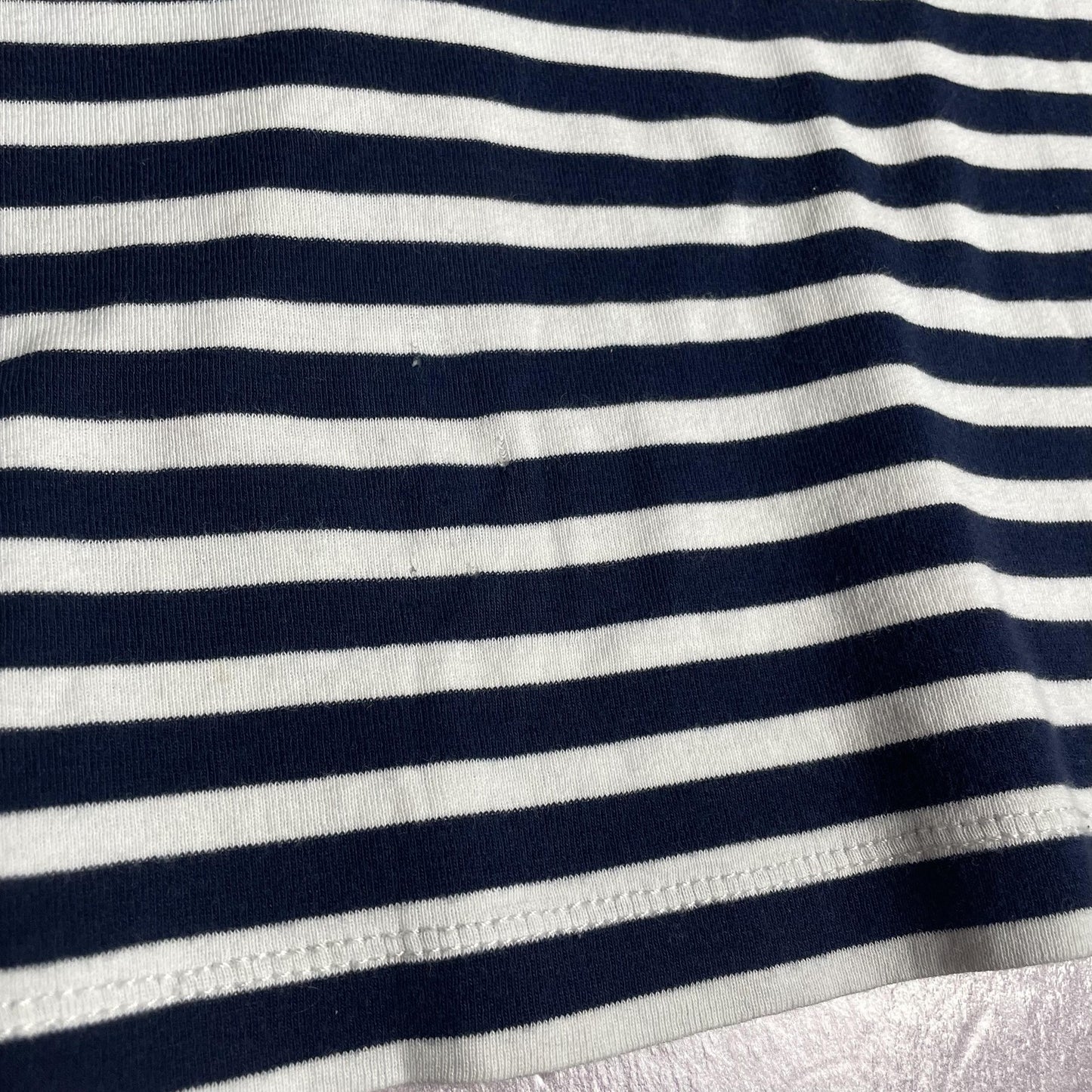 Lauren Ralph Lauren Shirt Womens Medium Navy White Striped Red Zip Nautical Top