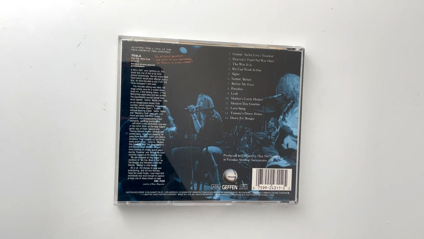 Tesla - Five Man Acoustical Jam CD 1990 Live Acoustic Rock Geffen