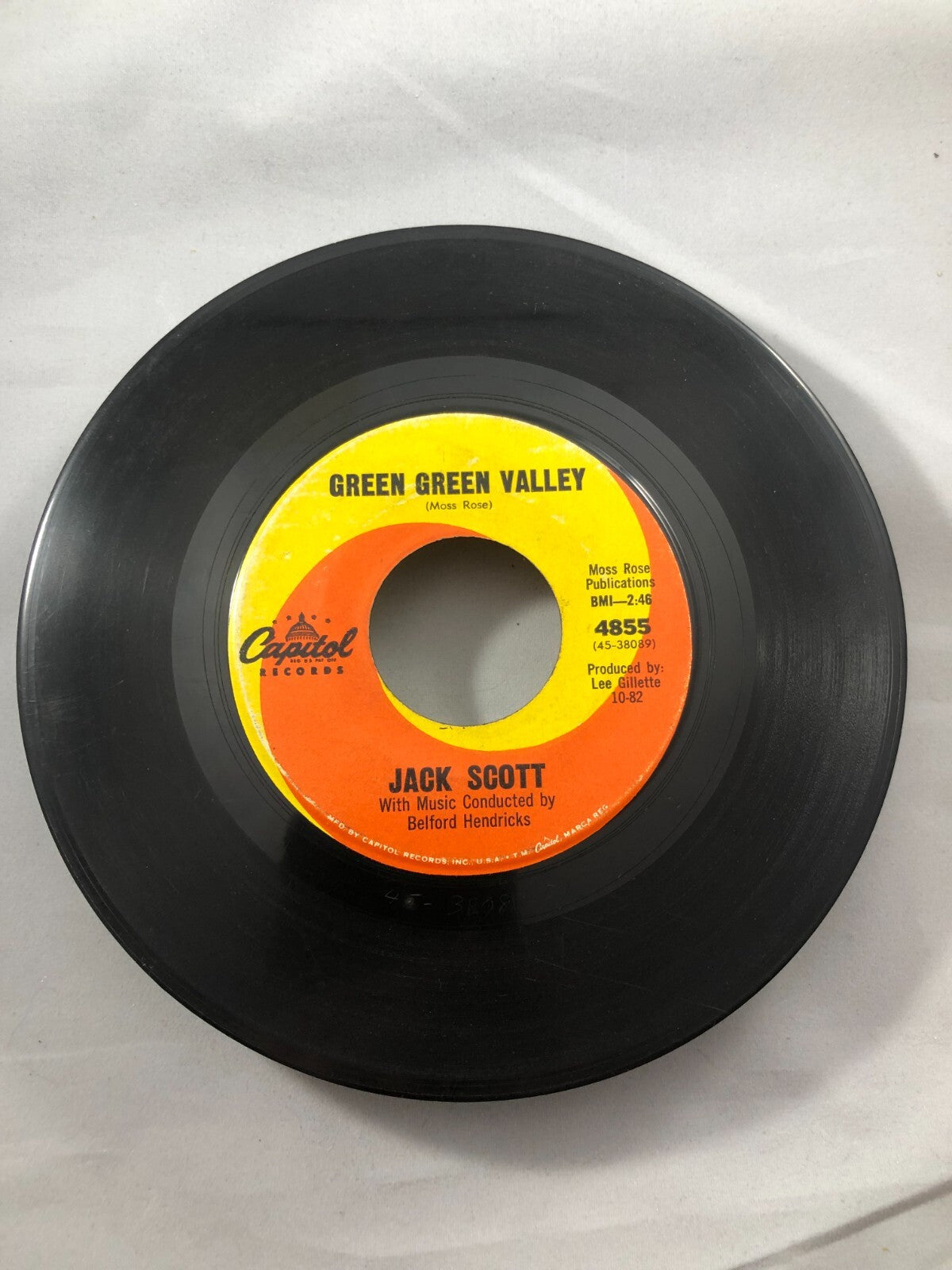 Jack Scott if only vinyl record 45 capitol sleeve green valley G+
