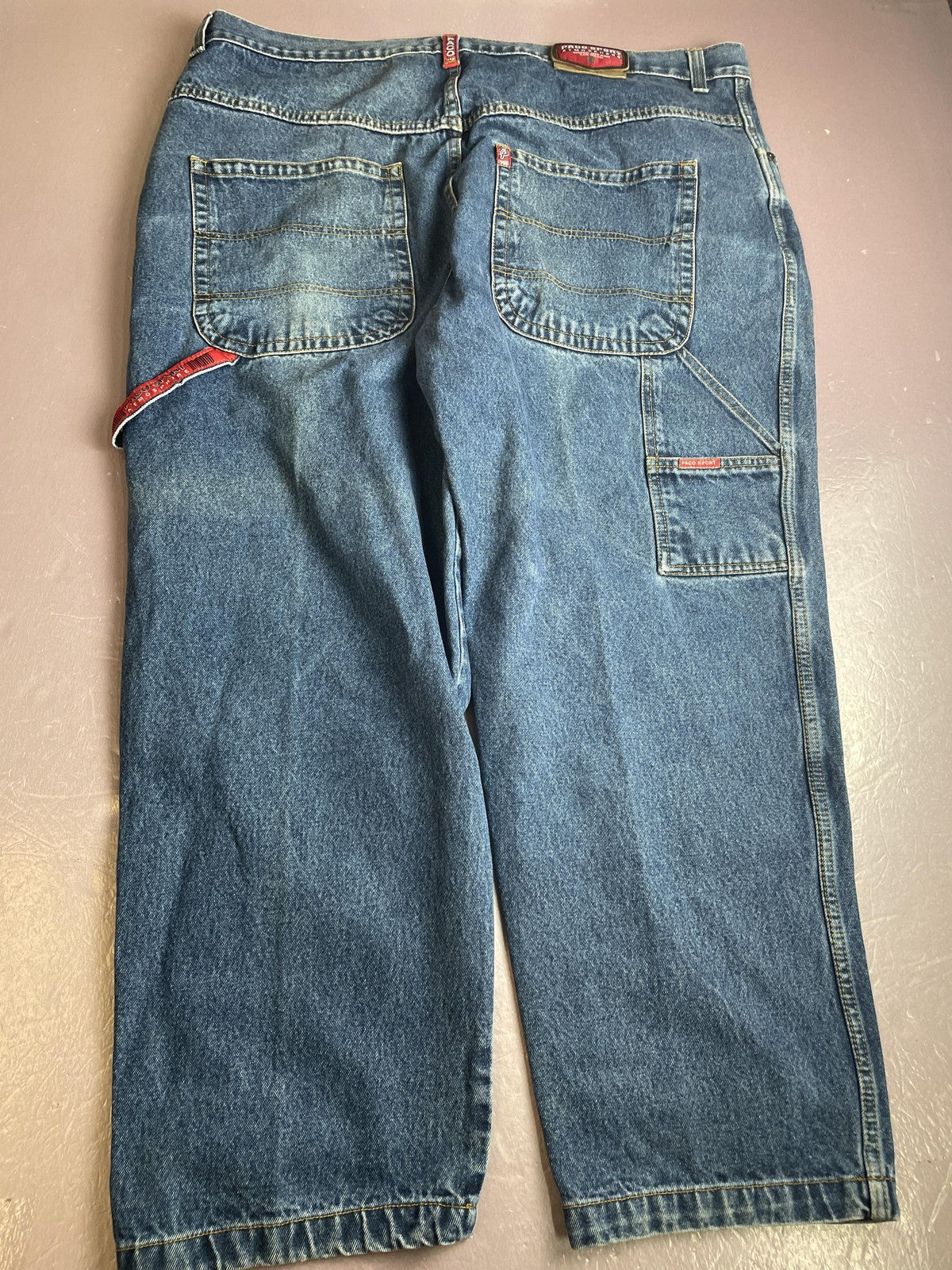 Paco Jeans Jeans Mens 46x30 Blue Wide Leg Relaxed Medium Wash Denim Pants Casual