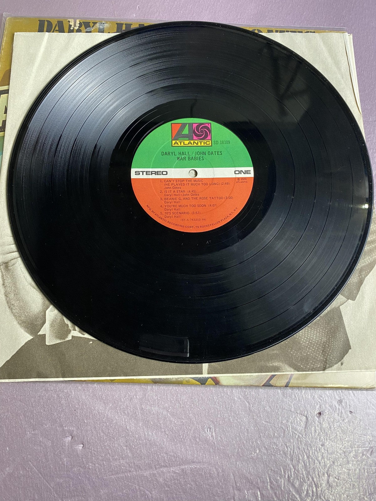 Vintage Daryl Hall John Oates War Babies Vinyl LP 1974 Pop Rock 12" Album Anti