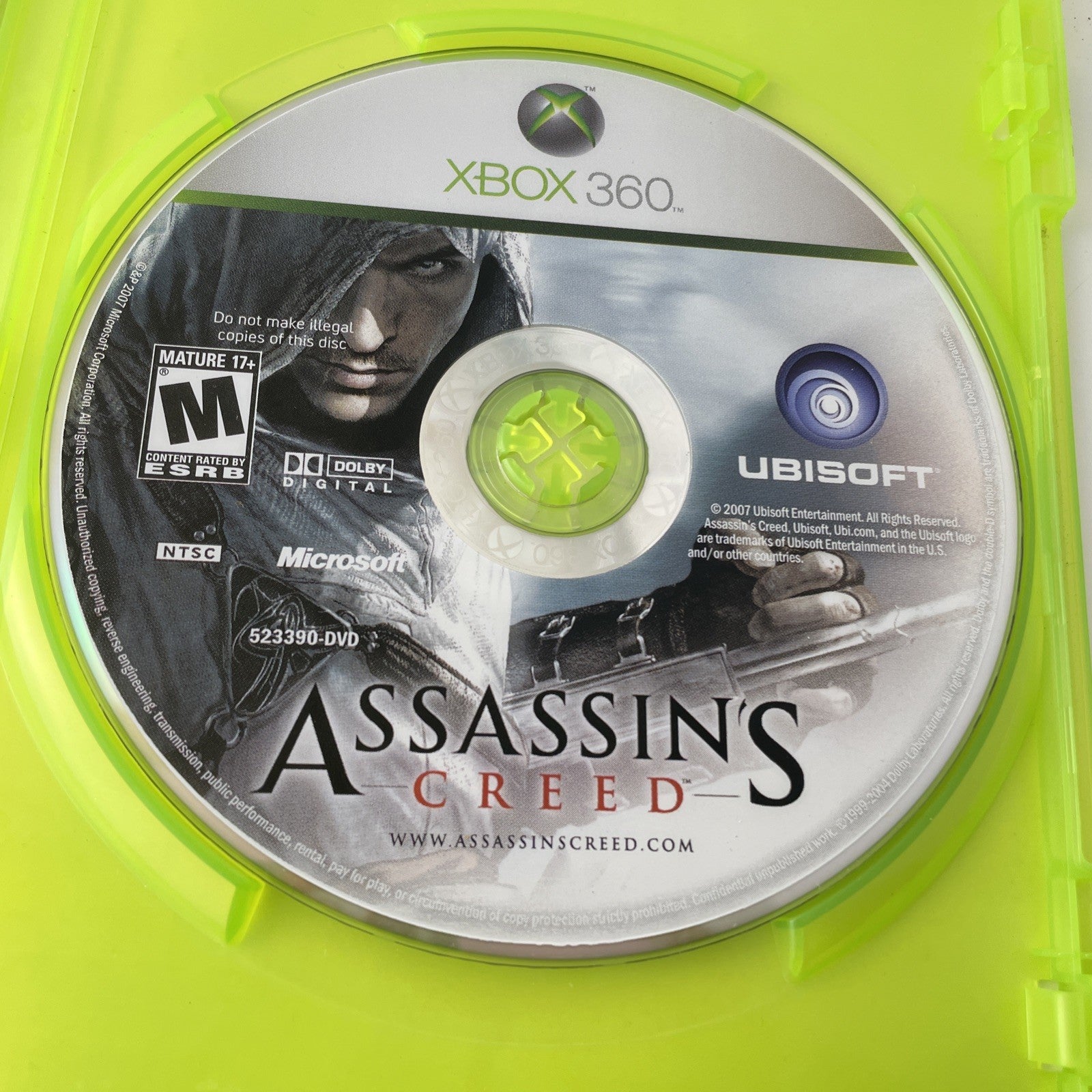 Assassin's Creed (Microsoft Xbox 360, 2007) Very Good Disc Cib