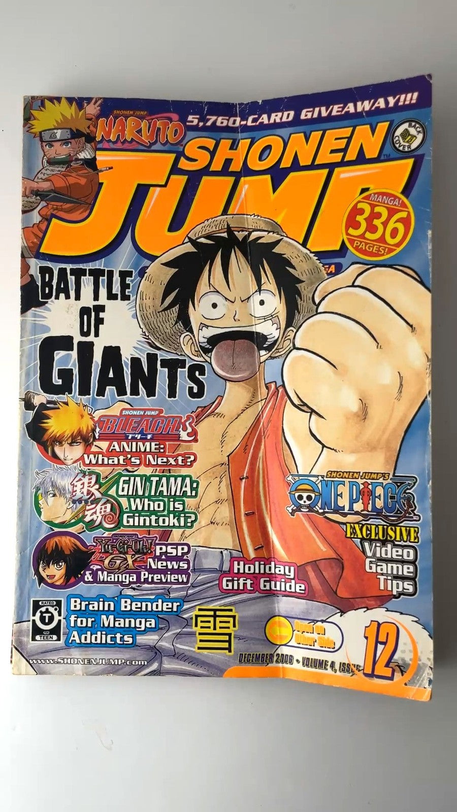 Shonen Jump Vol 4 Issue 12 December 2006 Manga Anime Magazine NO CARD