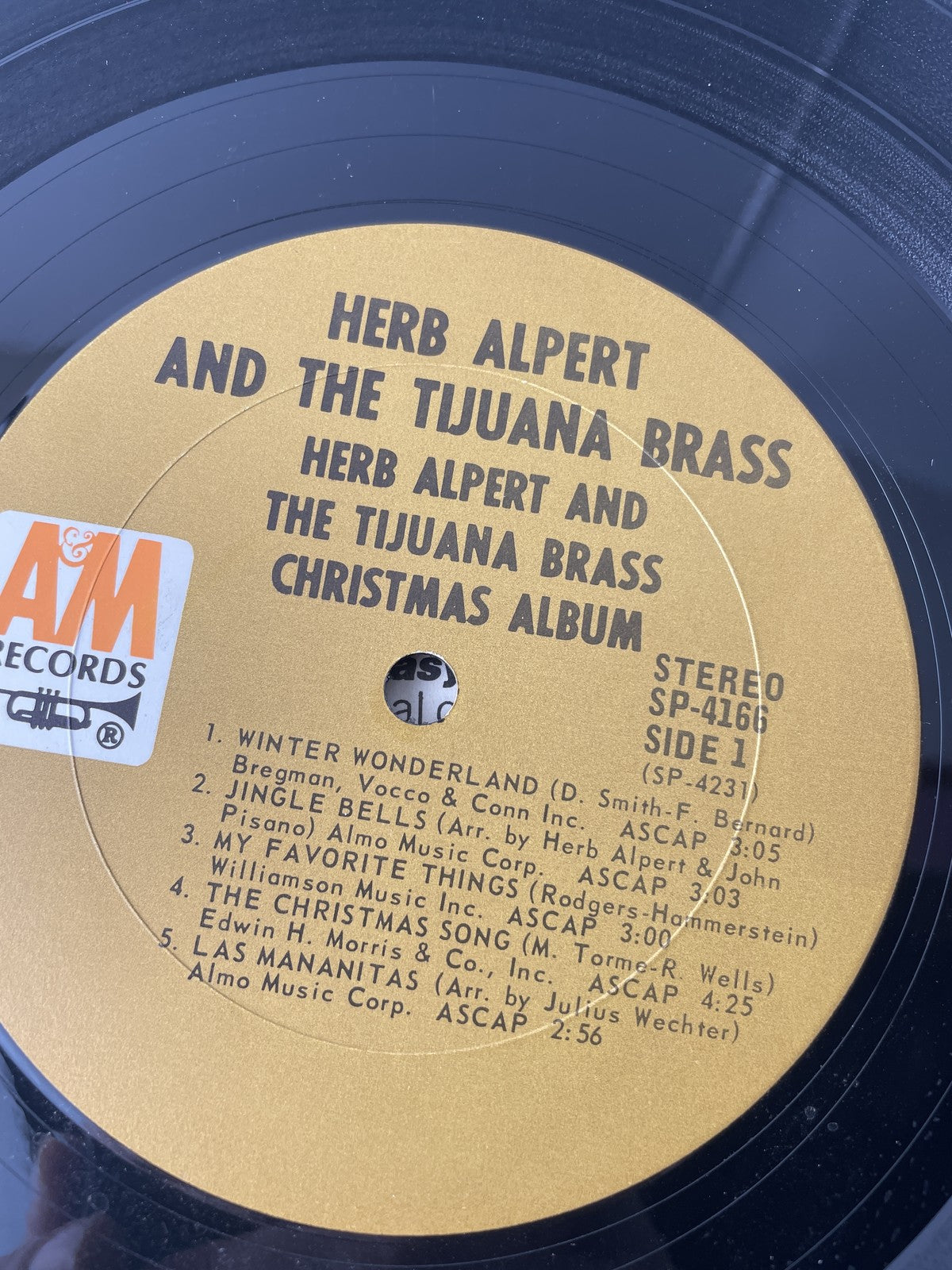 Vintage Herb Alpert Tijuana Brass Christmas Album Vinyl A&M SP-4166 Jazz 1968