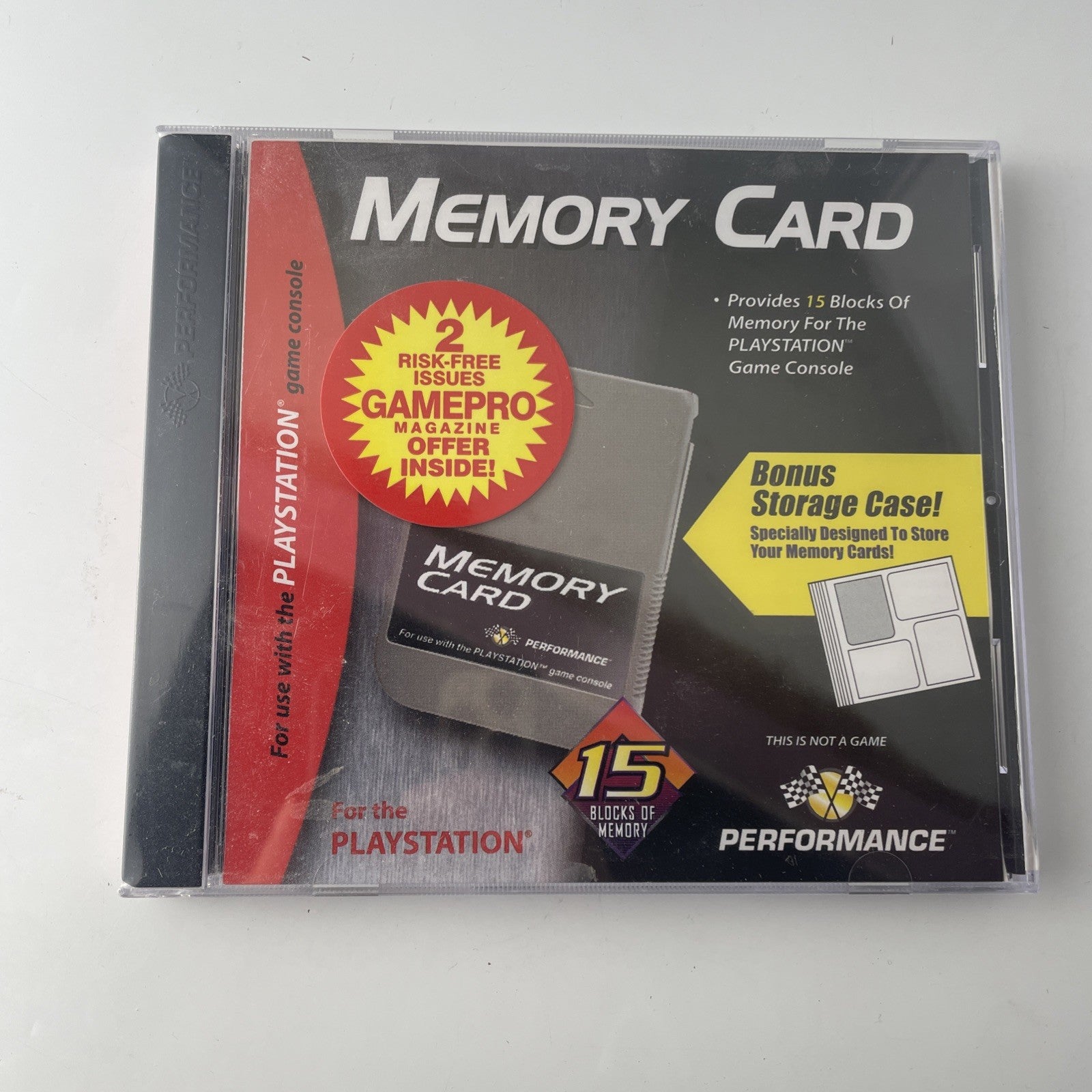 Performance Sony PlayStation 1 PS1 Memory Card CD Case Holder Brand New Sealed
