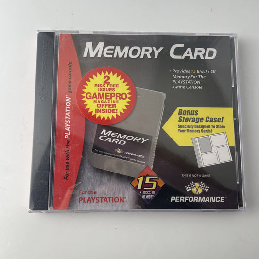 Performance Sony PlayStation 1 PS1 Memory Card CD Case Holder Brand New Sealed