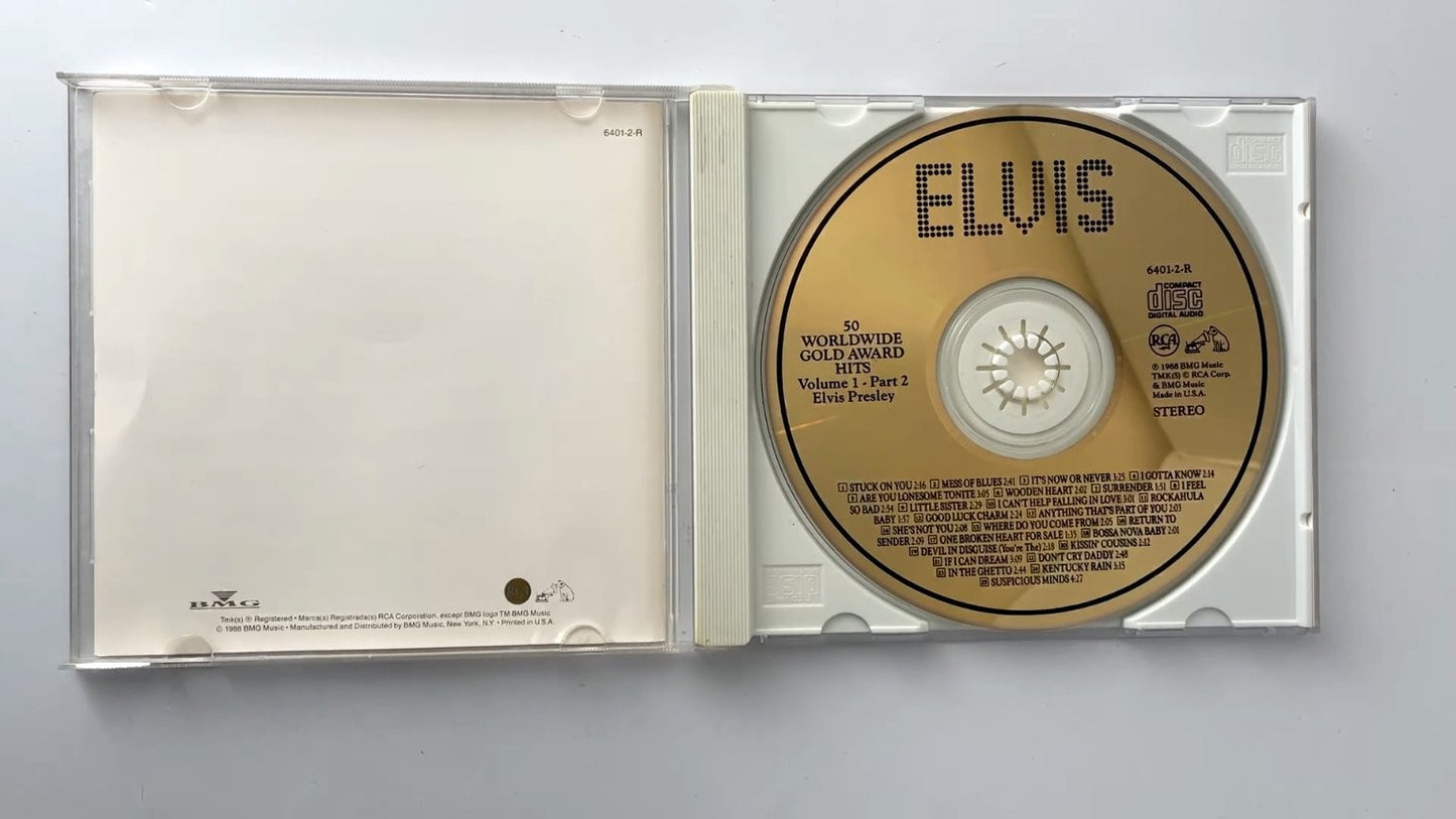 Elvis Presley - 50 Worldwide Gold Hits Vol 1 Part 2 CD 1988 Rock RCA
