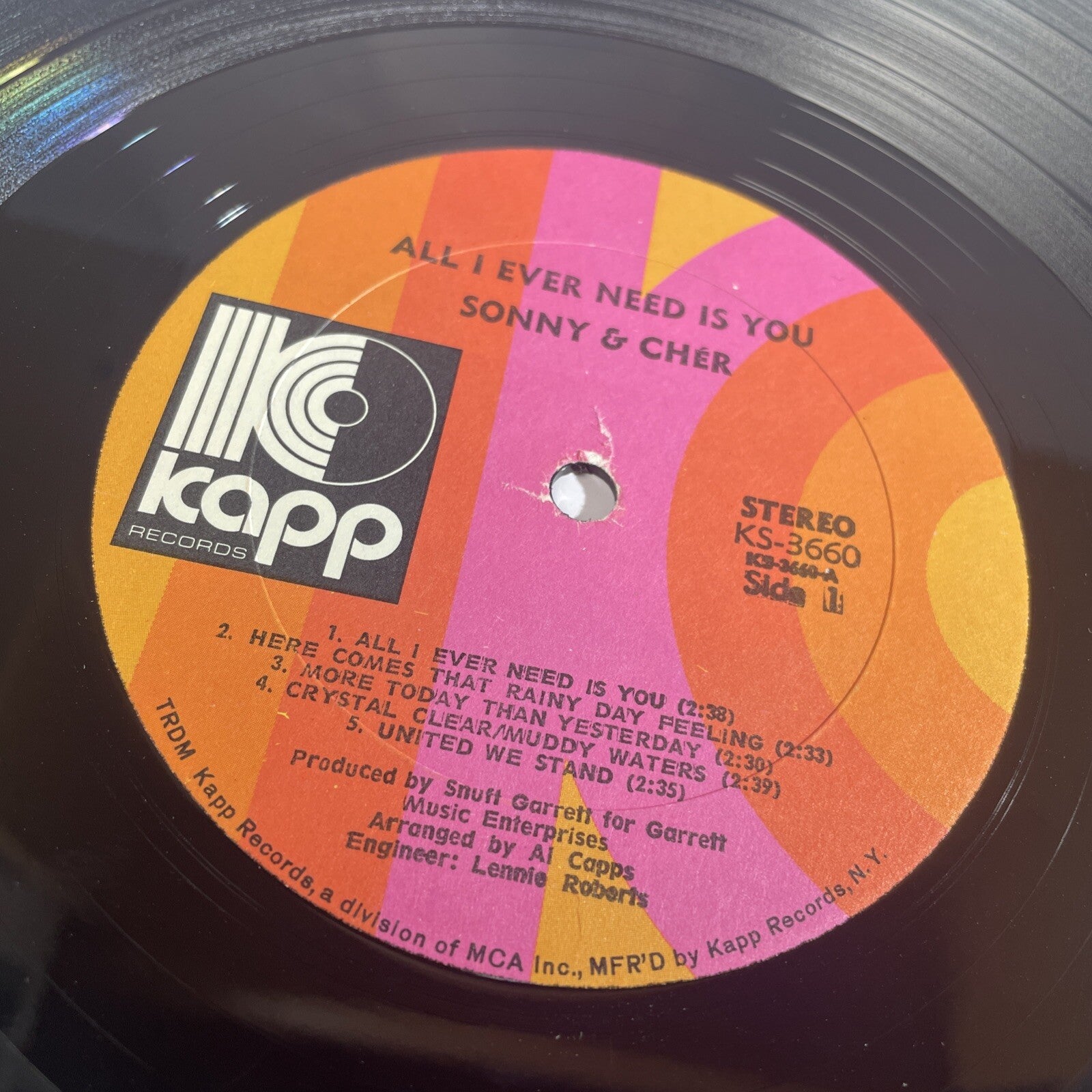 SONNY & CHER All I Ever Need Is You 1972 Vinyl LP Kapp Records KS-3660 - VG+