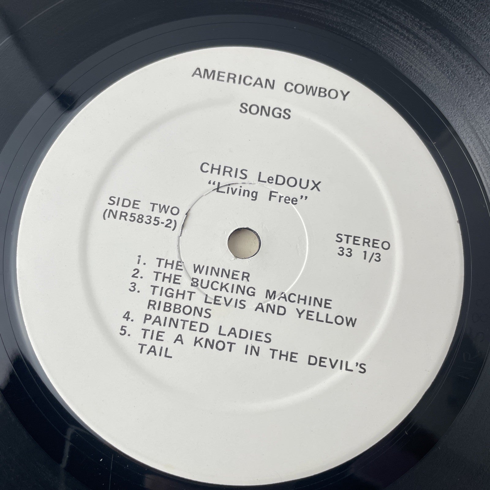 VERY RARE Chris Ledoux-Songs of Living Free Album Vinyl LP Replacement Sleeve