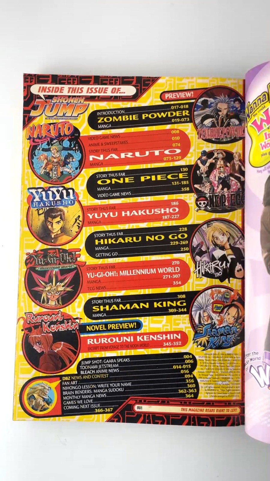 Shonen Jump August 2006 Naruto Bleach Rurouni Kenshin Dragon Ball NO CARD