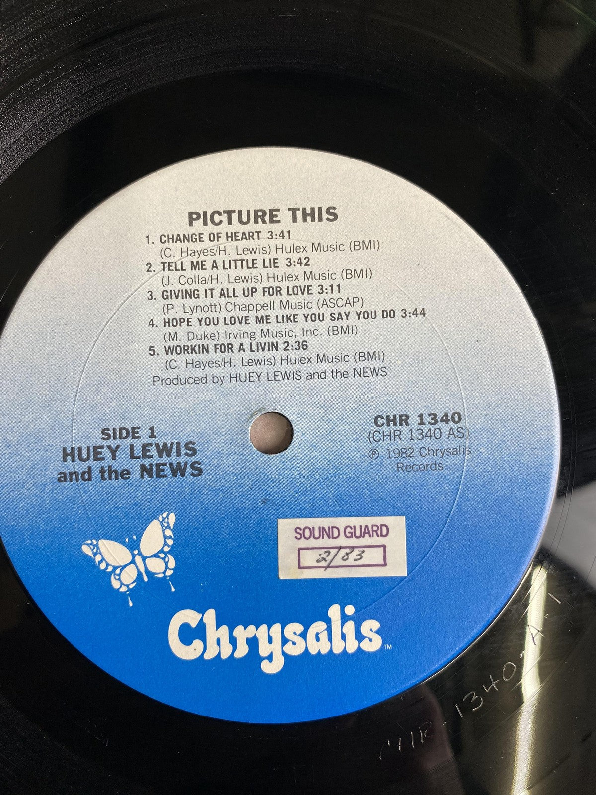 Vintage Huey Lewis & The News Picture This Vinyl LP 1982 Chrysalis Rock Pop