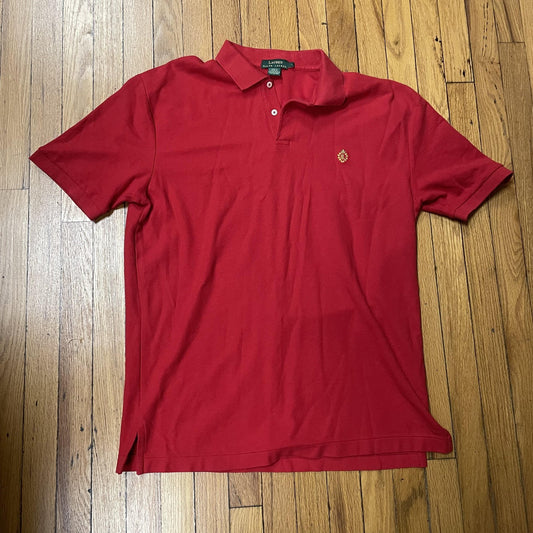 Lauren Ralph Lauren Polo Shirt Mens Large Crest Embroidered Short Sleeve Classic