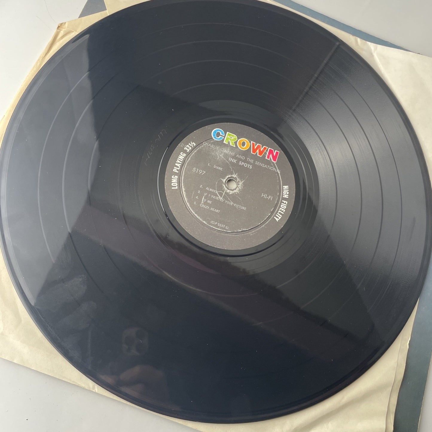 Charlie Owens ‎– Sensational Ink Spots 1961 LP Vinyl Record Album CLP 5197*