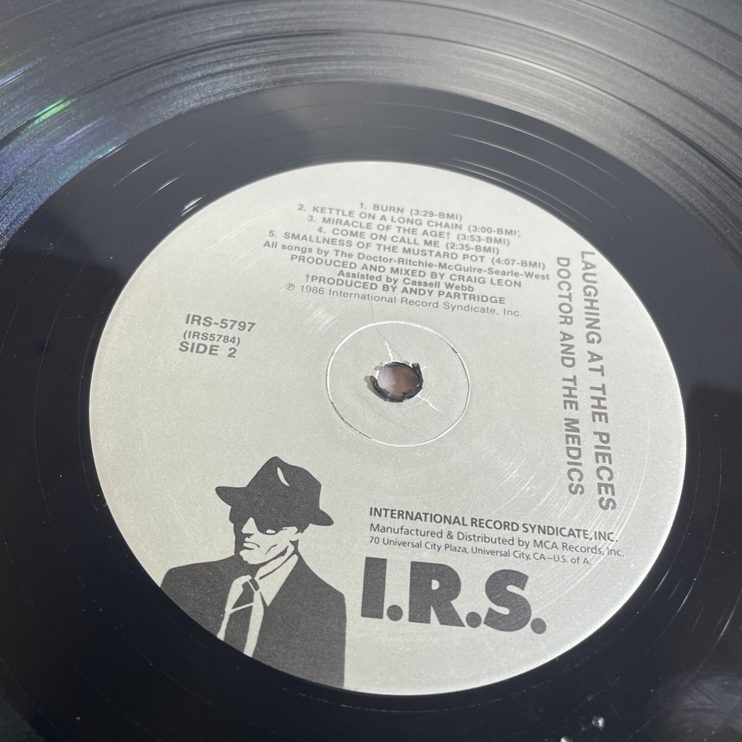 PROMO STAMP DOCTOR & THE MEDICS - LAUGHING AT THE PIECES UK 1986 Vinyl LP Record
